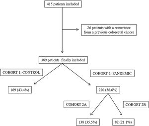 Flow chart of the patients included in the study.