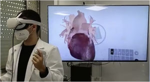 Immersion in the cardiac structure, using virtual reality.