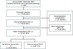 Distribution of patients included in the study.