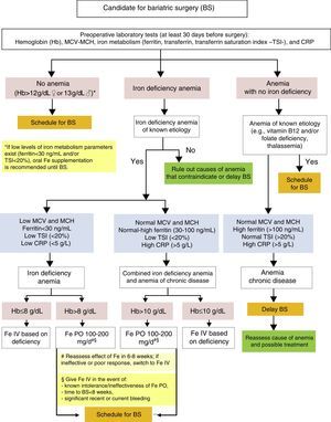 Assessment and treatment of iron deficiency anemia before bariatric surgery.