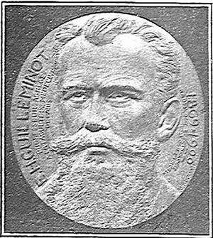 Commemorative medal of Guilleminot, inventor of gating systems. Source: Banque d’images et de portraits de la BIU Santé (http://www.biusante.parisdescartes.fr/histmed/image?anmpx38x0078).