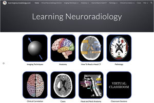Learning Neuroradiology. Website created by Dr Tabby Kennedy, from the University of Wisconsin in Madison (United States), whose goal is to teach the fundamentals of neuroradiology. Dr Tabby Kennedy's educational work in neuroradiology has been recognised with various awards from different US scientific societies (https://sites.google.com/a/wisc.edu/neuroradiology/home).
