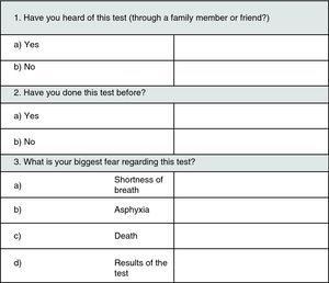 Questionnaire no. 1.