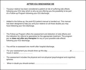 Follow-up sheet.