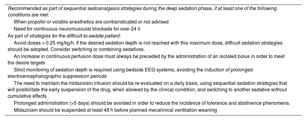 Current role of midazolam in sedation of the ventilated critically ill ...