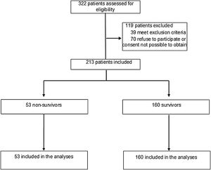 Flow chart of patients in the study.