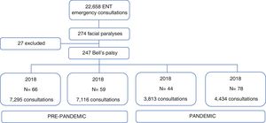 Total number of patients diagnosed with Bell