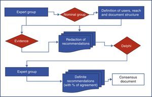 Diagram of the methodology for consensus.