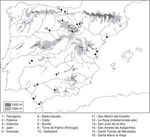 Cases in which there is paleopathological evidence of Paget