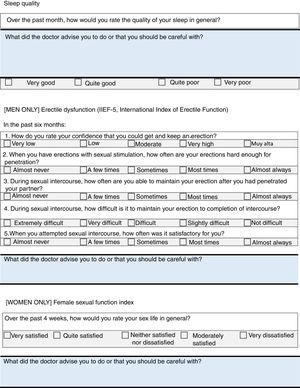 Checklist, for patients.