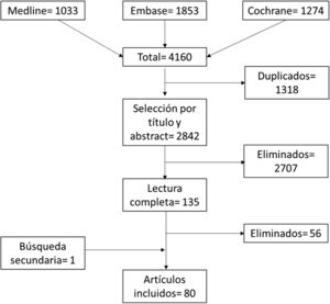 Flow chart of the items included.