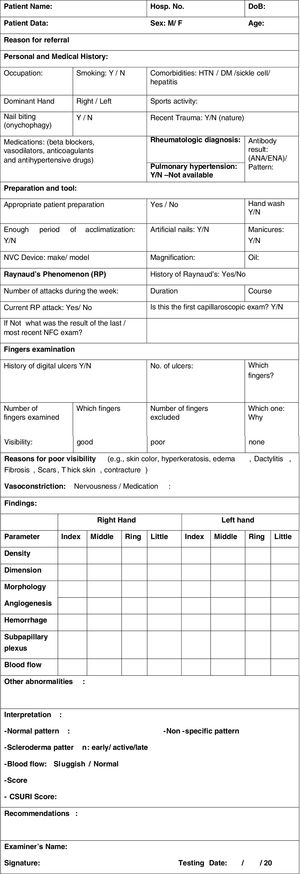 NFC reporting template.
