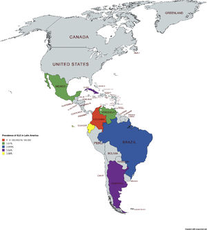 Prevalence of SLE in Latin America. LATAM: Latin America.