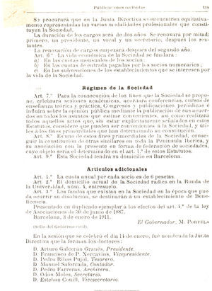 Second page of the statutes of the Society of Neurology and Psychiatry of Barcelona, published in 1911 in the “Catalan Medical Gazette” (p. 118–9).16