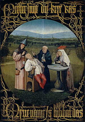 The extraction of the stone of madness.