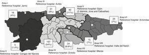 CS patients’ place of residence by healthcare area. Source: Modified from Benavente et al.21