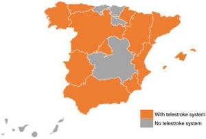 Availability of telestroke systems in Spain.