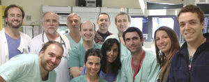 The team responsible for the first MitraClip implantation in Portugal.