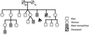 Heredogram of the patient.