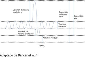 Volúmenes pulmonares Adaptado de Dancer et al.1