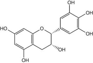 Grupo farmacóforo de los flavanoles.
