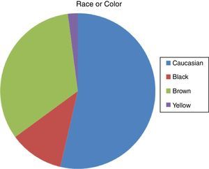 Distribution of patients according to race or ethnicity.