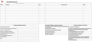 Variations. Document of notification and registry of the variations occurring and the actions taken to resolve these variations.