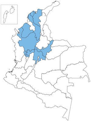Participating regions in the National IBD Register.