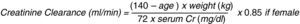 Crockroft–Gault equation.