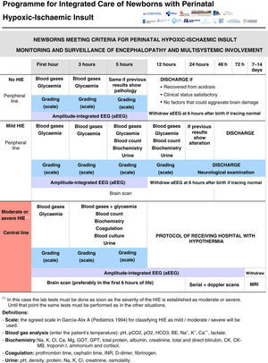 Monitoring of neurological repercussions of hypoxic-ischaemic insult and other organ involvement.