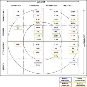 Types of family dynamics based on Olson’s circumplex model.