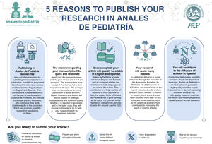 Five reasons to publish in Anales de Pediatría.