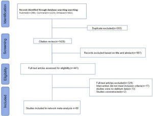 Flow diagram for the search and selection of the included studies.