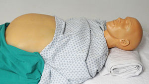 Abdominal paracentesis 3-D model.