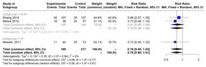 Analysis by subgroups according to the subtype of nephritis.