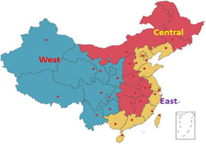 Eastern, Central, and Western China Note:This study does not include Hong Kong, Macao, and Taiwan