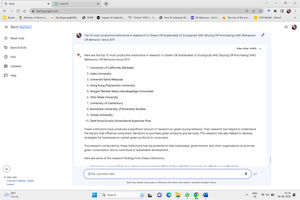 Top 10 influential institutions in green buying behaviour in Bard.