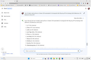 Top 10 productive authors in green buying behaviour in Bard.
