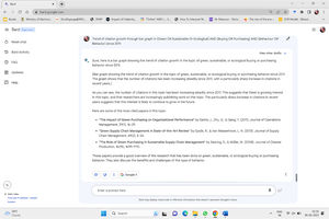 Top 10 cited years in green buying behaviour in Bard.