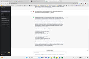 Top 10 influential institutions in green buying behaviour in ChatGPT.