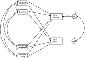 Preliminary model of relationships between variables.