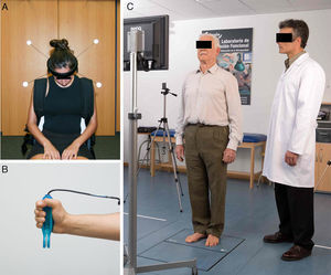 Images corresponding to the biomechanical assessment protocol with the NedCervical/IBV (A), NedMano/IBV (B) and NedSVE/IBV (C) systems, respectively.