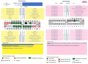 Example of a case of dental identification established by comparison of odontograms.