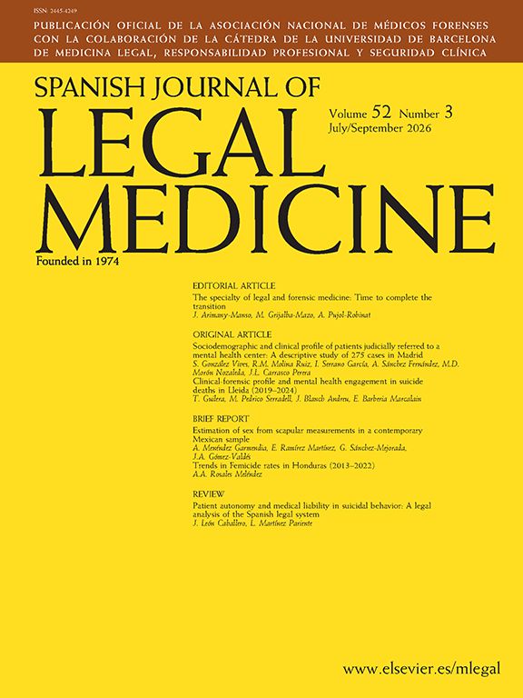 Spanish Journal of Legal Medicine