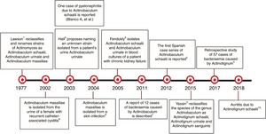 Chronological history of Actinotignum.2–6