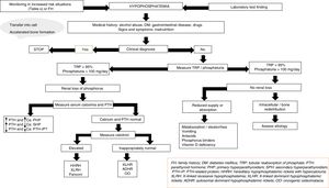 Diagnostic management of hypophosphatemia.