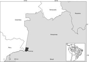 Map of the Tabatinga municipality, State of Amazonas, Brazil.