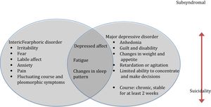 Depressive symptoms common to major depressive disorder and interictal dysphoric disorder. Adapted from Kanner.96