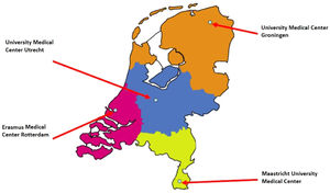 Distribution of the 4 HMV regions.