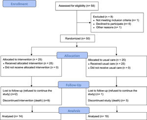 CONSORT flow diagram for recruitment.